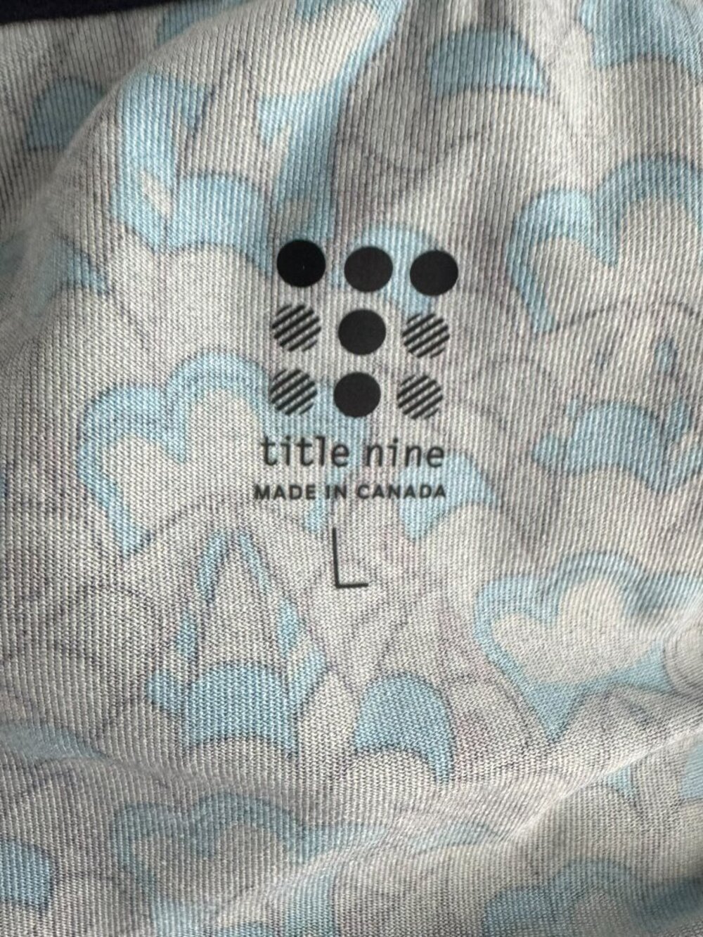 Title Nine Getaway Dress Large Blue Printed 1/2 Zip Long Sleeve Athletic DR-1936 - Picture 8 of 10